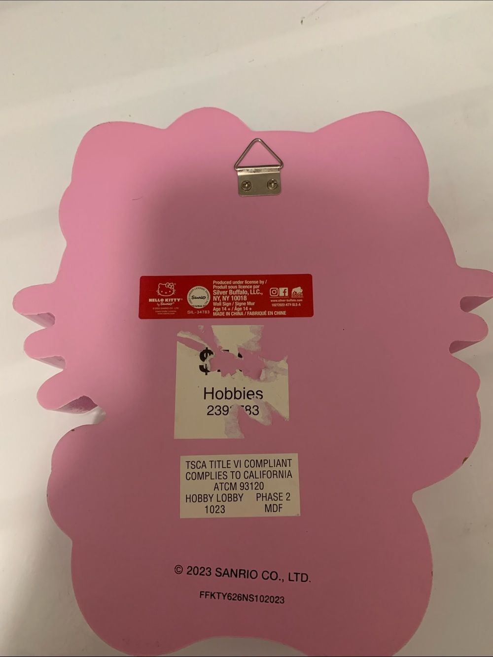 Hello Kitty Red Pink White Character Wall Decor - Picture 3 of 3